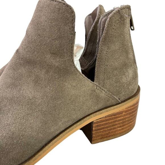 Steve Madden Lancaster Womens Taupe Gray Suede Leather Ankle Boots Booties sz 8 - Picture 9 of 16